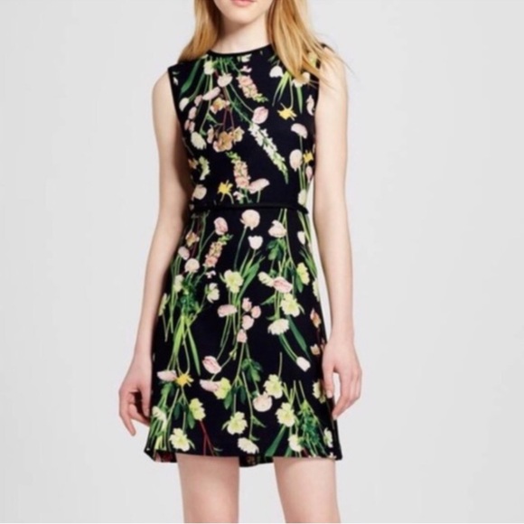 Victoria Beckman for Target Floral Sleeveless Piece Size M  Black Green NWOT - Picture 10 of 11